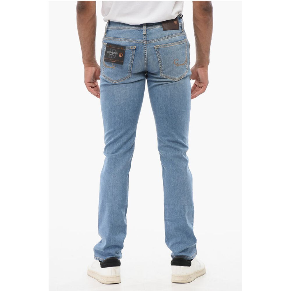 Corneliani ID Stretch Cotton Slim Fit Denims 16cm