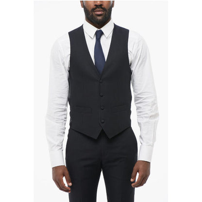 Corneliani Wool Single Breasted Blazer With Satin Lapel