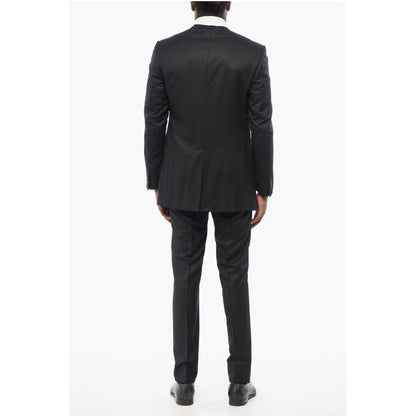 Corneliani Wool Blend Suit With Jetted Pockets