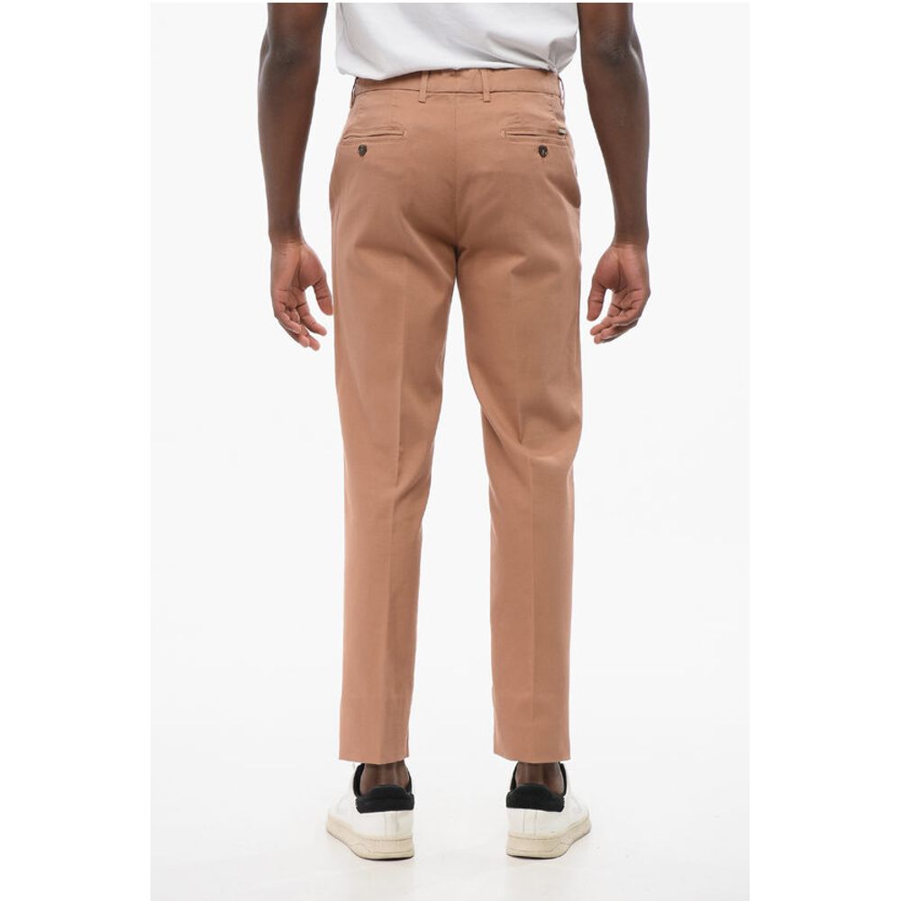 Corneliani CIRCLE Textured Cotton Chinos Pants
