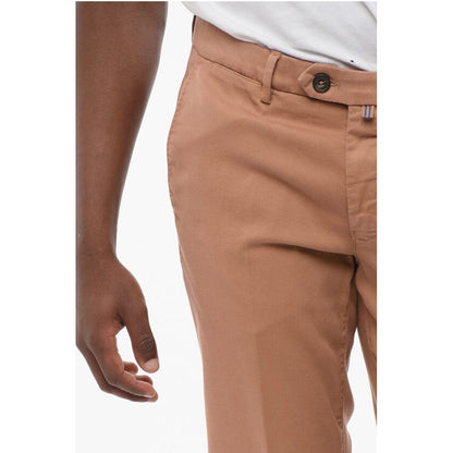Corneliani CIRCLE Textured Cotton Chinos Pants