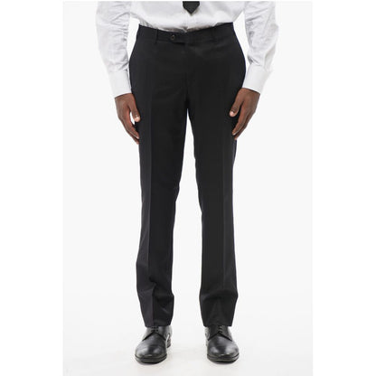 Corneliani Wool Blend Suit With Jetted Pockets