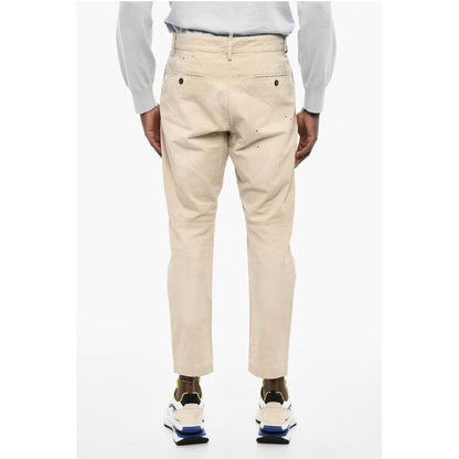 Dsquared² 4 Pockets Cotton Pants with Denim Monogram