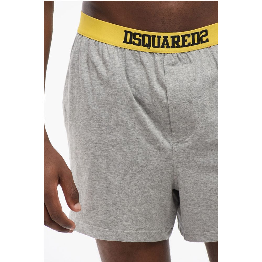Dsquared² Stretch Cotton Boxer with Logoed Waistband