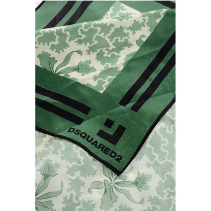 Dsquared² Patterned Silk Foulard with Contrasting Edges