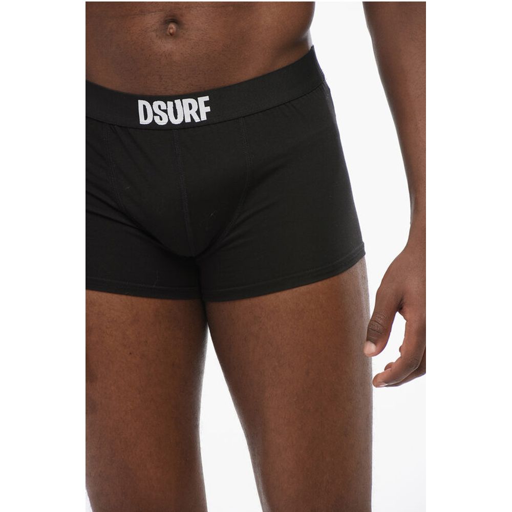 Dsquared² Stretch Cotton Boxer with Logoed Waistband