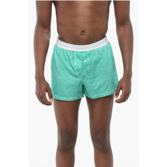 Dsquared² Linen and Cotton Boxer with Logoed Waistband
