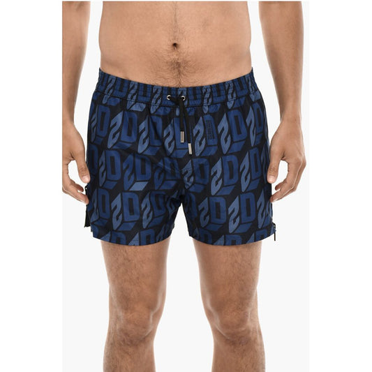 Dsquared² Allover Logo Print MIDI Swimshorts