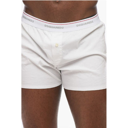 Dsquared² Popeline Boxer with Logoed Waistband