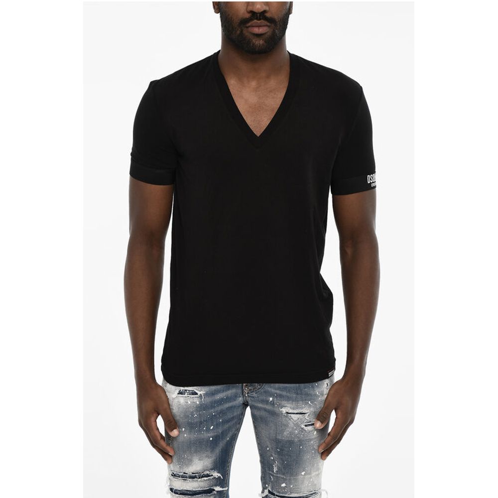 Dsquared² Cotton V-neck Underwear T-shirt