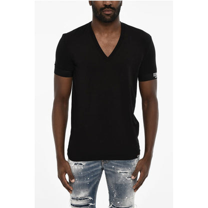 Dsquared² Cotton V-neck Underwear T-shirt
