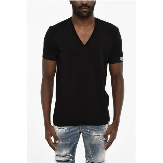 Dsquared² Cotton V-neck Underwear T-shirt