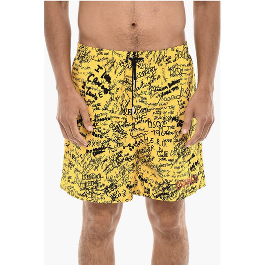 Dsquared² Printed SCRIBBLE Swim Shorts