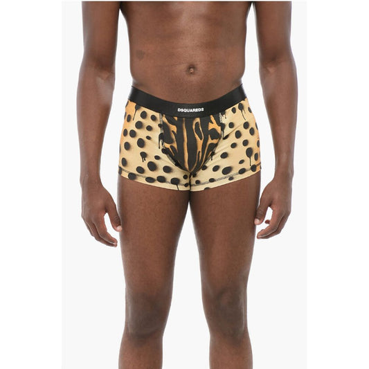 Dsquared² Animal Patterned Cotton Blend Boxer