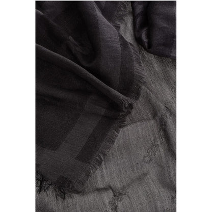 Dsquared² Silk Georgette Foulard with All-Over Logo