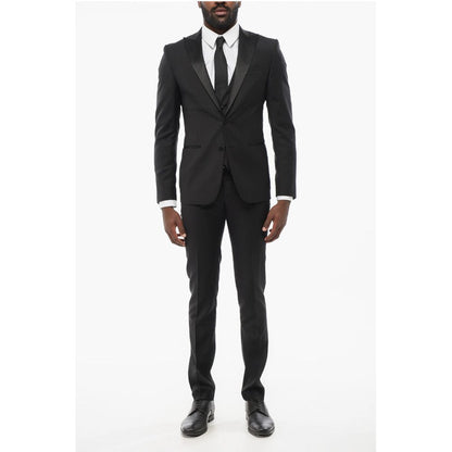 Corneliani Three-Pieces Suite with Satin Peak Lapel