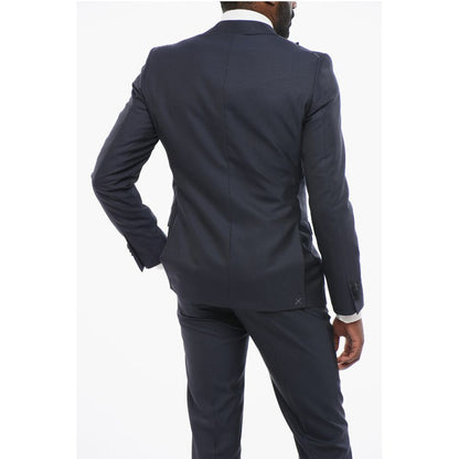 Corneliani CODE Three-Pieces Suit with Contrasting Trims