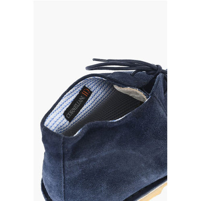 Corneliani ID Solid Color Suede Desert Boots with Crepe Sole