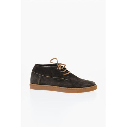 Corneliani ID Suede Desert Boots with Checked Inner