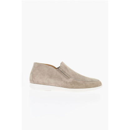 Corneliani Suede Slip-On Shoes with Contrasting Sole