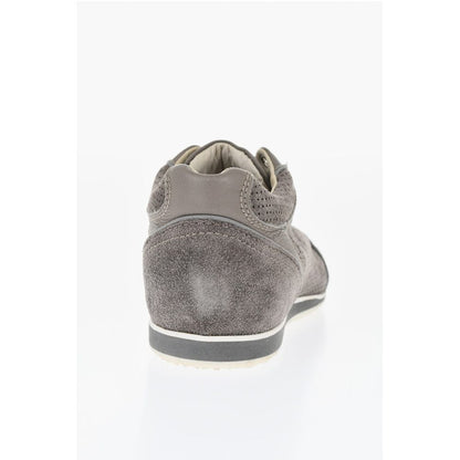 Corneliani ID Suede Low Top Sneakers with Perforated Inserts