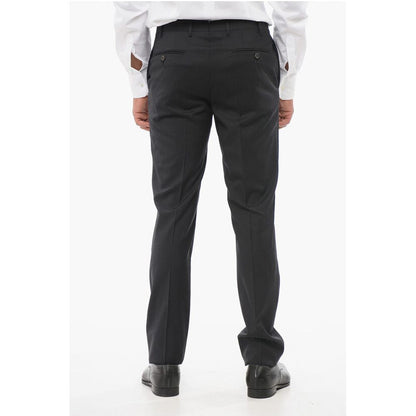 Corneliani Solid Color Virgin Wool Pants