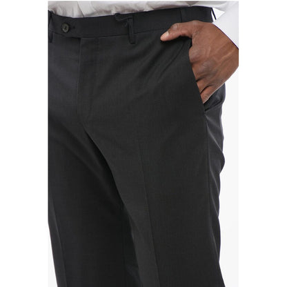 Corneliani Solid Color Virgin Wool Pants