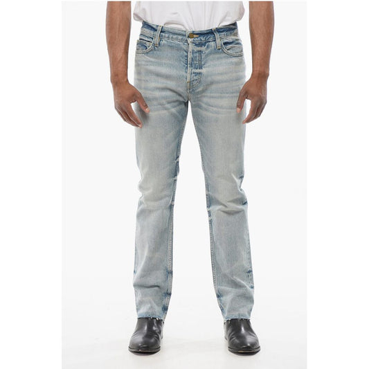 Fear Of God Slim Fit Delavè Denims with Raw-cut Hem 20cm