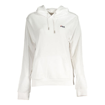 Fila White Cotton Women Hoodie