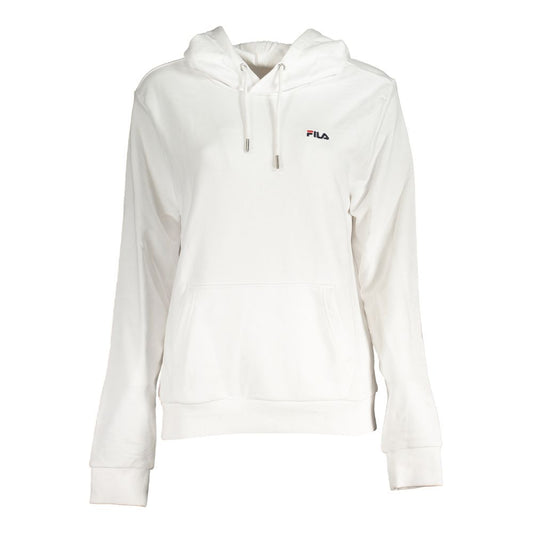 Fila White Cotton Women Hoodie