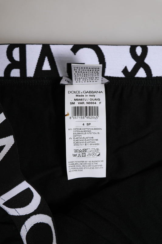 Dolce & Gabbana Black Cotton Stretch Regular Brief Underwear