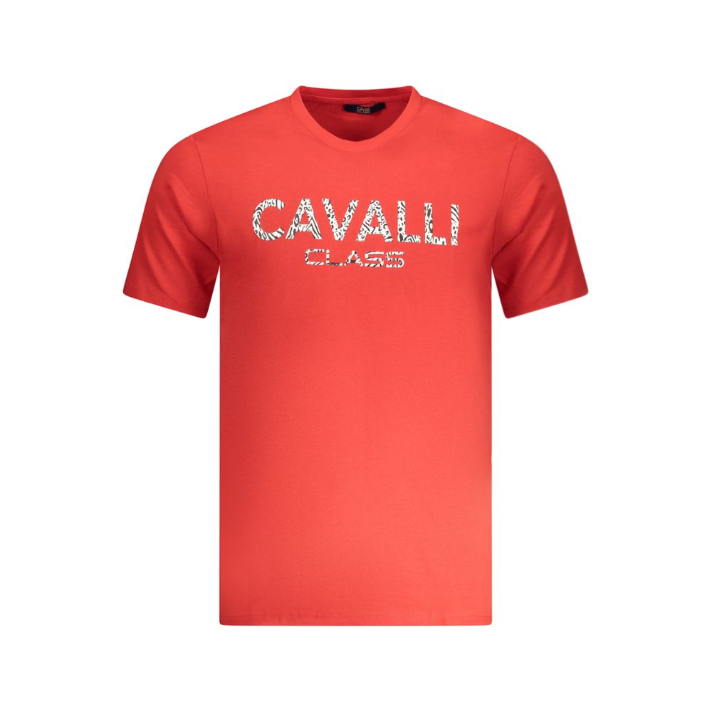 Cavalli Class Red Cotton T-Shirt