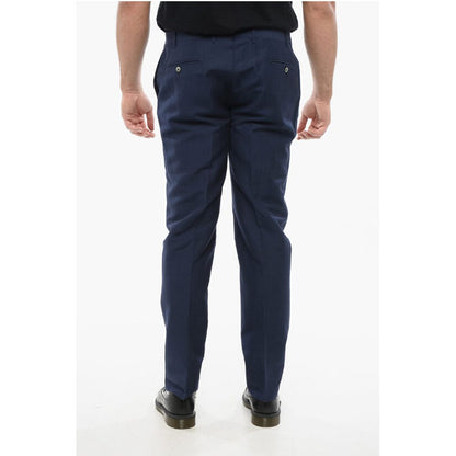 Corneliani Blended Linen Bouclè Effect Pants with Four Pockets