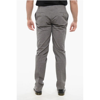 Corneliani Embossed Cotton Pants with Double Buttons Clousure