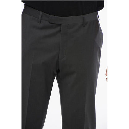Corneliani Virgin Wool REFINED Pants with Hidden Clousure