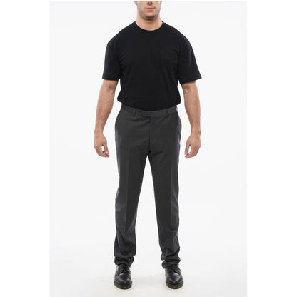 Corneliani Virgin Wool REFINED Pants with Hidden Clousure