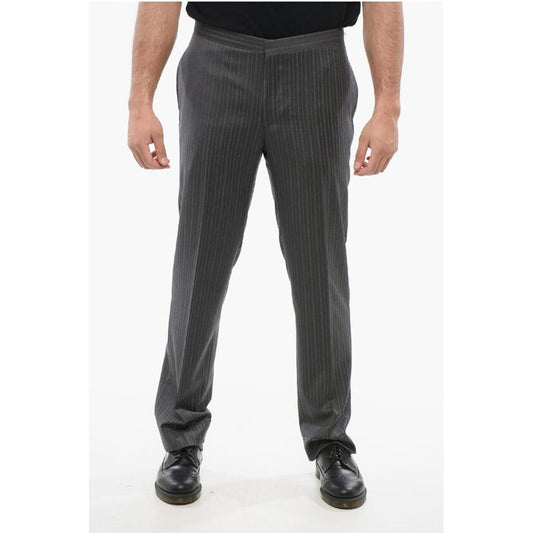 Corneliani Cool Wool Pants with Striped Motif