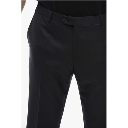Corneliani Virgin Wool LEADER Pants with Flush Pockets