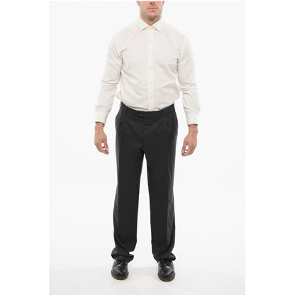 Corneliani Virgin Wool MANTUA Pants with Concealed Closure