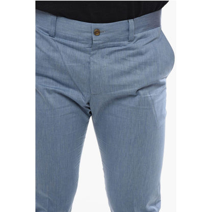 Corneliani ID Pure Cotton Chinos Pants with Belt Loops
