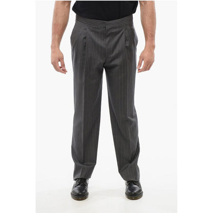Corneliani CC BROTHERS Pinstriped Virgin Wool Pants