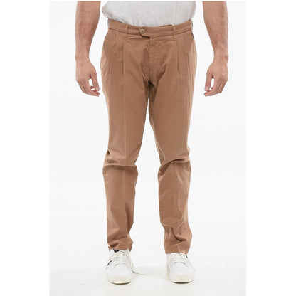 Corneliani ID Stretch Cotton Chinos Pants with Belt Loops