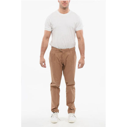 Corneliani ID Stretch Cotton Chinos Pants with Belt Loops