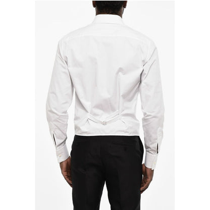 Dsquared² Frontal Maxi Embroidered Shirt with Spread Collar