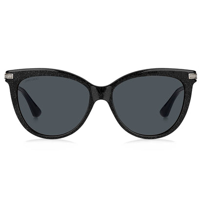 Jimmy Choo Black Haircalf Sunglasses