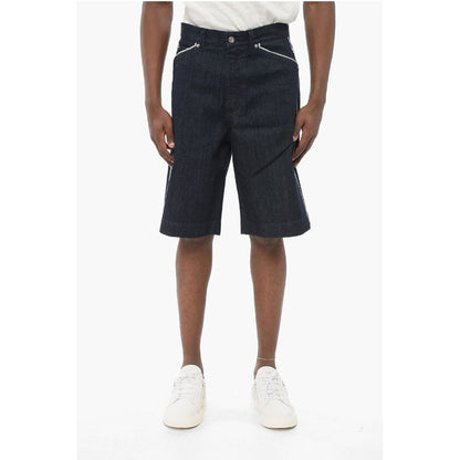 Dolce & Gabbana Dark Washed Denim Shorts with Contrasting Details