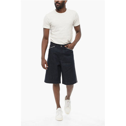 Dolce & Gabbana Dark Washed Denim Shorts with Contrasting Details