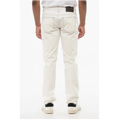 Corneliani ID Straight-leg Denims with Contrasting Stitching