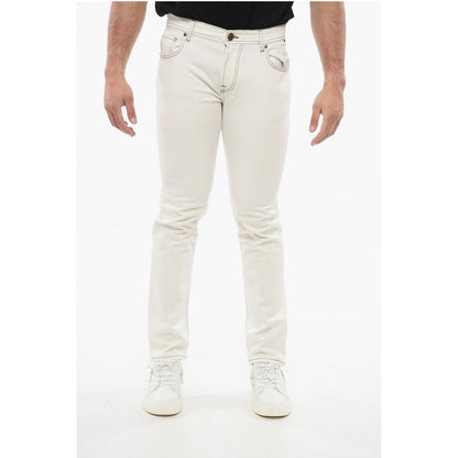 Corneliani ID Straight-leg Denims with Contrasting Stitching
