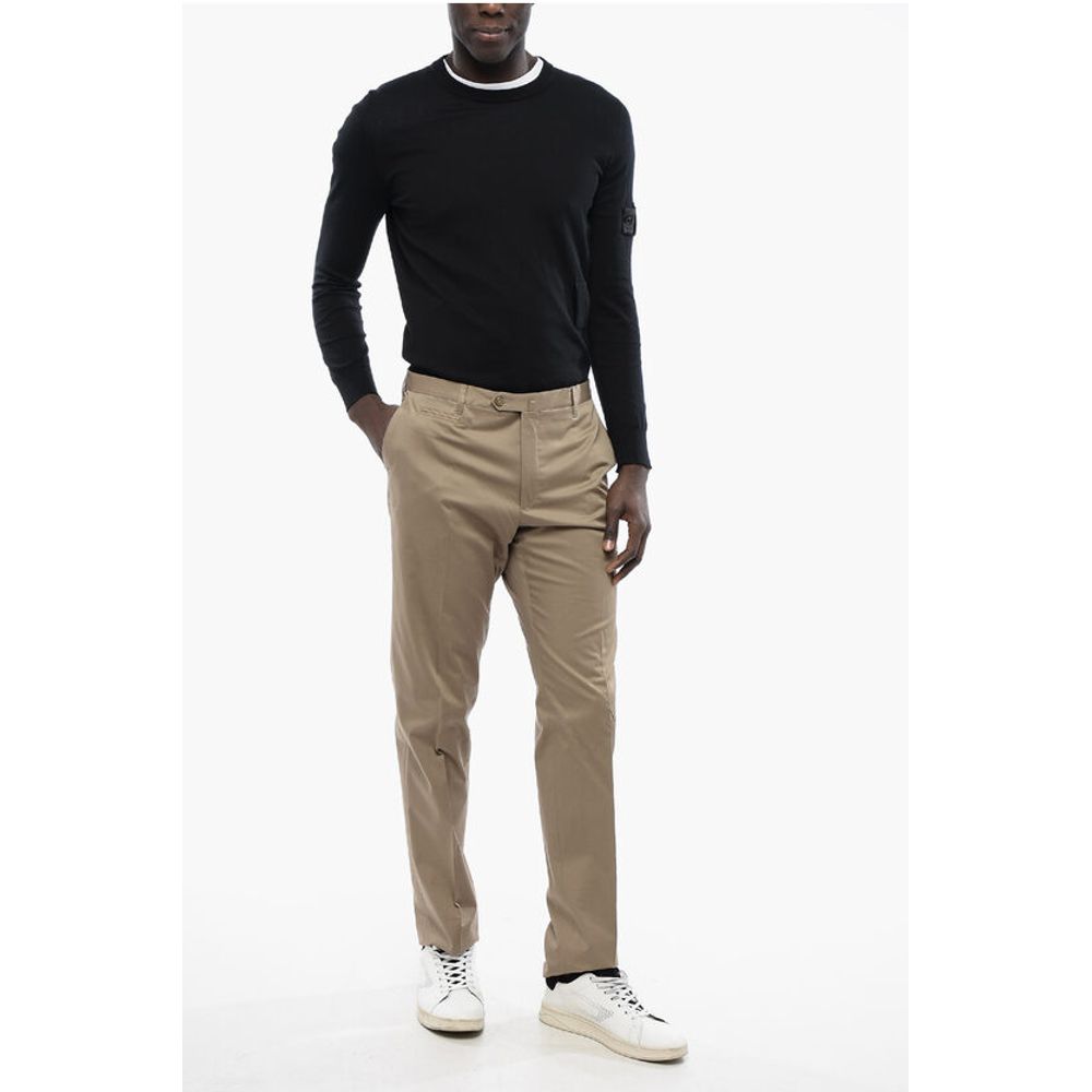 Corneliani 4-Pocketed LEADER Cotton Blend Pants with Belt Loops